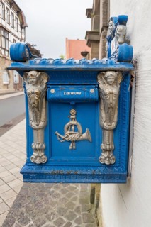 Old mailbox from 1896, post, letter, postcard, mail, Germany