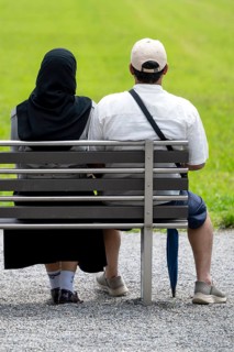 Bench pair, Interlaken, Switzerland