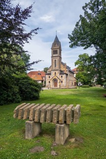 Castle chapel in Sutthausen Manor Park, Osnabrück, Lower Saxony, Germany