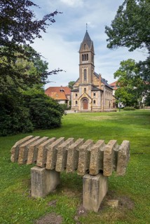 Castle chapel in Sutthausen Manor Park, Osnabrück, Lower Saxony, Germany