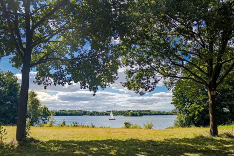 Lippesee near Sande, Paderborn, North Rhine-Westphalia, Germany