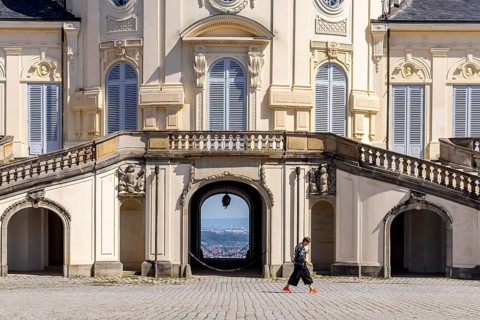 Solitude Palace, a hunting and pleasure palace built by Duke Carl Eugen von Württemberg in the late