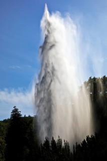 Water features at the large pond with the towering fountain, Bergpark Wilhelmshöhe, UNESCO World