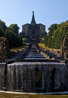 Hercules Building, Neptune Basin and Great Cascades at the trick fountains, Bergpark Wilhelmshöhe,
