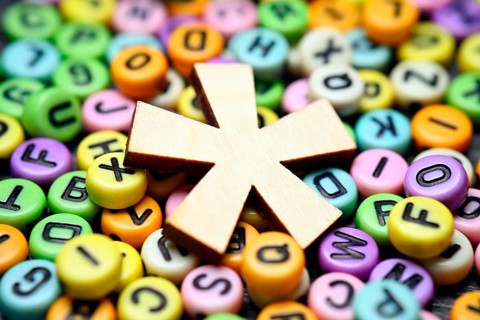Gender star on letters