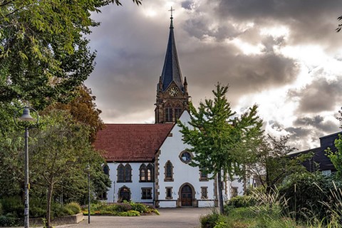 St Pancras Church in the Böckingen district of Heilbronn, Heilbronn, Baden-Württemberg, Germany