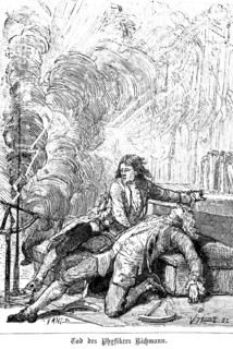 Death of the physicist Richmann, Professor Georg Wilhelm Richman died in 1753 in St. Petersburg