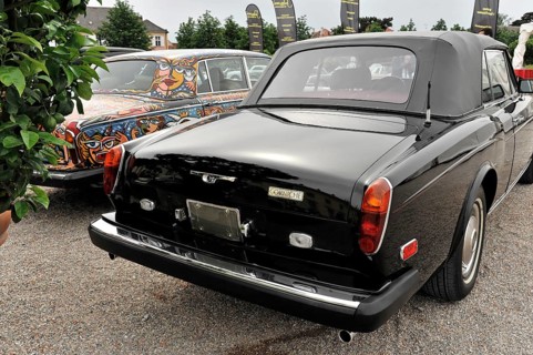 Rear view of an elegant, classic Rolls-Royce convertible, Retro Classics meets Baroque,