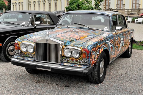 Rolls-Royce Bouchet Silver Wraith II, Year 1977, Vintage car, Colourfully painted Rolls-Royce