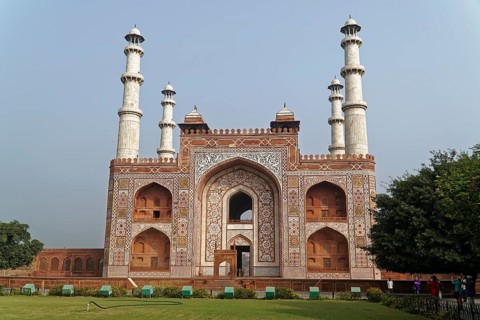 Mausoleum of Itimat-ud-Daula, Tomb, Agra, Uttar Pradesh, India, Asia, Impressive entrance portal of