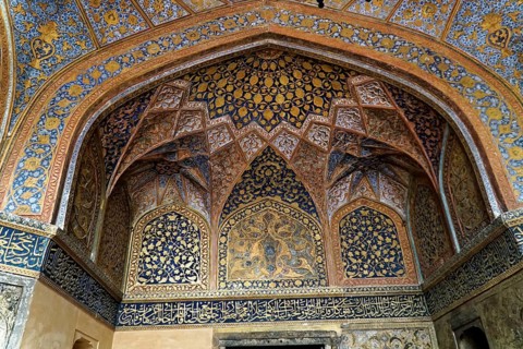 Mausoleum of Itimat-ud-Daula, Tomb, Agra, Uttar Pradesh, India, Asia, Mosaic work with Arabic