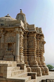 Kota, Rajasthan, North India, Asia, Side view of an ornate old temple in India, Udaipur