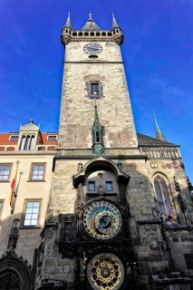 Old Town Hall, Old Town Square, Prague, Czech Republic, Historical tower with astronomical clock in