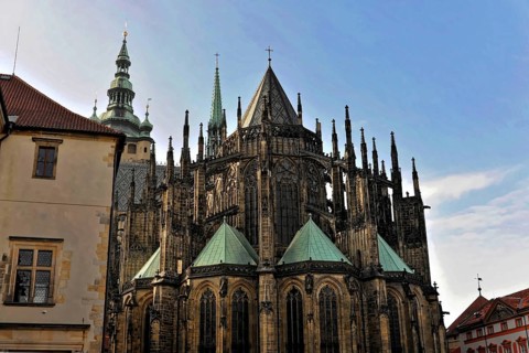 St Vitus or St Vitus Cathedral, Hradcany, Prague, Czech Republic, Europe, Impressive Gothic