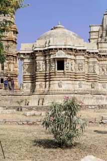 Kota, Rajasthan, North India, Asia, Historic Indian temple with ornate stone detail work, India