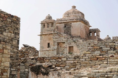 Kota, Rajasthan, North India, Asia, Ancient ruins of a historical site, characterised by weathered