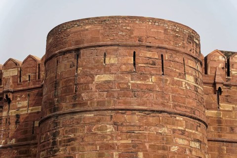 Red Fort, Agra, Uttar Pradesh, India, Asia, Part of an ancient brick fort with tower, Jodhpur,