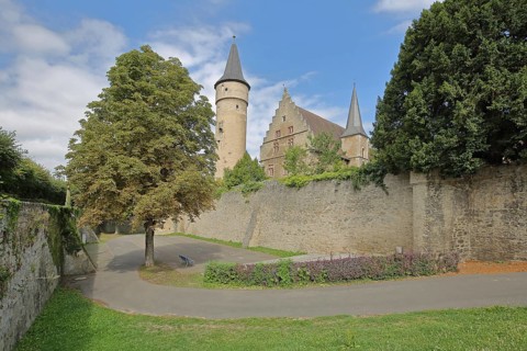 Cathedral chapter palatium, St Nicholas' Tower and historic town wall, town fortifications,