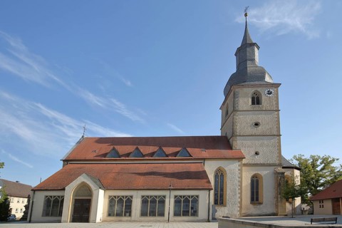 Late Gothic Holy Trinity Church, Saal an der Saale, Lower Franconia, Franconia, Bavaria, Germany
