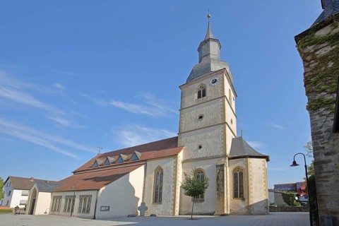 Late Gothic Holy Trinity Church, Saal an der Saale, Lower Franconia, Franconia, Bavaria, Germany