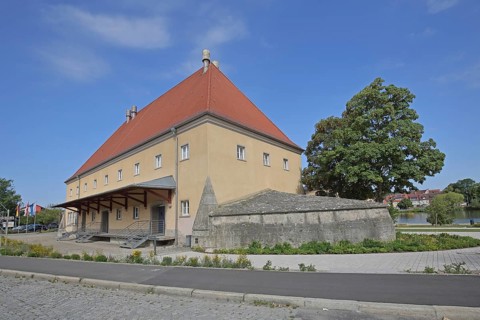 Warehouse built in 1754 Marktbreit, Lower Franconia, Franconia, Bavaria, Germany