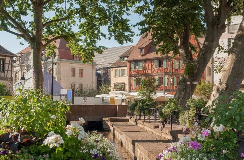 Part of the old town in Colmar, Alsace, France, named little Venice