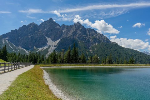 Idyllic scenery around Mieders, a municipality in the Innsbruck-Land district in the Austrian state