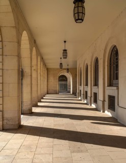 Archway seen in Reims, the most populous city in the French department of Marne