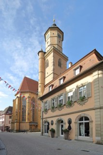 St Bartholomew's Church built 15th century, Volkach, Lower Franconia, Franconia, Bavaria, Germany