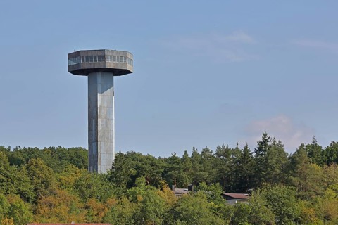 Bayernturm built in 1966 as a border tower on the inner-German border with the GDR, watchtower,