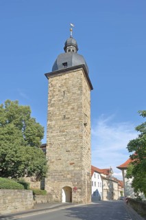 Medieval witches' tower, town tower, Zeil am Main, Lower Franconia, Franconia, Bavaria, Germany