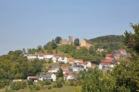 Schwarzenfels Castle built in the 13th century, Schwarzenfels, Sinntal, Hesse, Germany