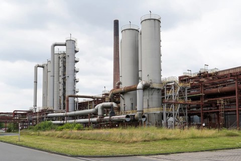 Chemical plant on the site of the coking plant, Zollverein Coal Mine Industrial Complex, UNESCO