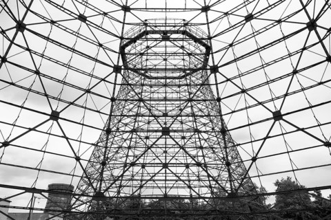 Scaffolding of a former cooling tower, coking plant, Zollverein Coal Mine Industrial Complex,
