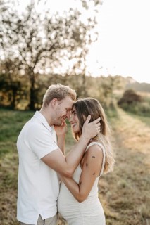 Pregnant, young woman with partner