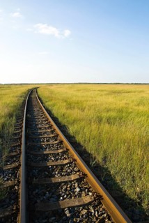 Railway tracks of the Wangerooger Insel-Schmalspurbahn, East Frisian Island of Wangerooge,