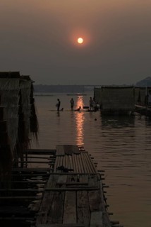Sunset atmosphere at the Mon River, Ubon Ratchathani, Ubon Ratchathani, Ubon Ratchathani, Thailand