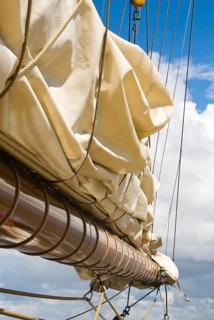 Tall ship Gulden Leeuw (built 1937), Amsterdam, harbour of Bremerhaven, Bremerhaven, Lower Saxony,