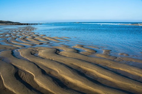 Low tide on the west coast of Sylt near Westerland, Sylt, Westerland, Schleswig-Holstein, Germany