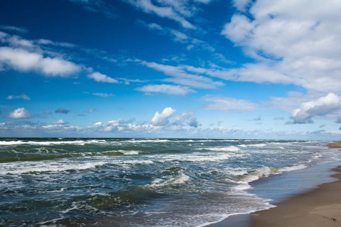 Clouds and sea on Prerow Weststrand, Ruegen, Prerow Weststrand, Ruegen, Germany