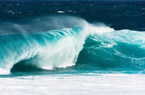 Powerful waves at Bajo del Corral on the Canary Island of La Graciosa, Canary Islands, La Graciosa,