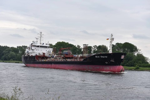 Tanker STOLT OSPREY in the Kiel Canal, Kiel Canal, Kiel Canal, Schleswig-Holstein, Germany