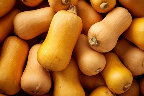 Butternut, pear pumpkin, edible pumpkin, full-size, AI generated