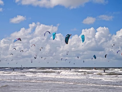 California kitesurfing Masters 2025 on the edge of the Wadden Sea UNESCO World Heritage Site, North
