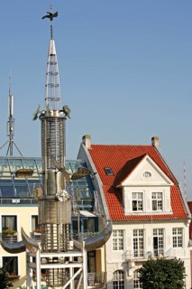 Townscape, Sous-Turm, market square, Aurich, East Frisia, Germany
