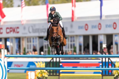 Tom Wachman of Ireland, riding Tabasco De Toxandria Z, competes in the first round of the 2025 BMO