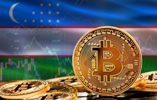Investors in cryptocurrency and Blockchain Technology in Uzbekistan, Concept. Bitcoin with