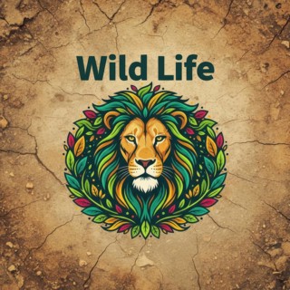A colorful illustration showcases a majestic lion surrounded by a wreath of leaves, with the words