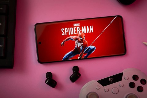 Dhaka, Bangladesh- 13 Sep 2025: A close-up of a gamepad with the Marvel's Spider Man seen on