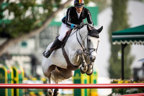 Olivier Philippaerts of Belgium, riding Nobel Van Vromboautshoeve competes in the 2025 Spruce